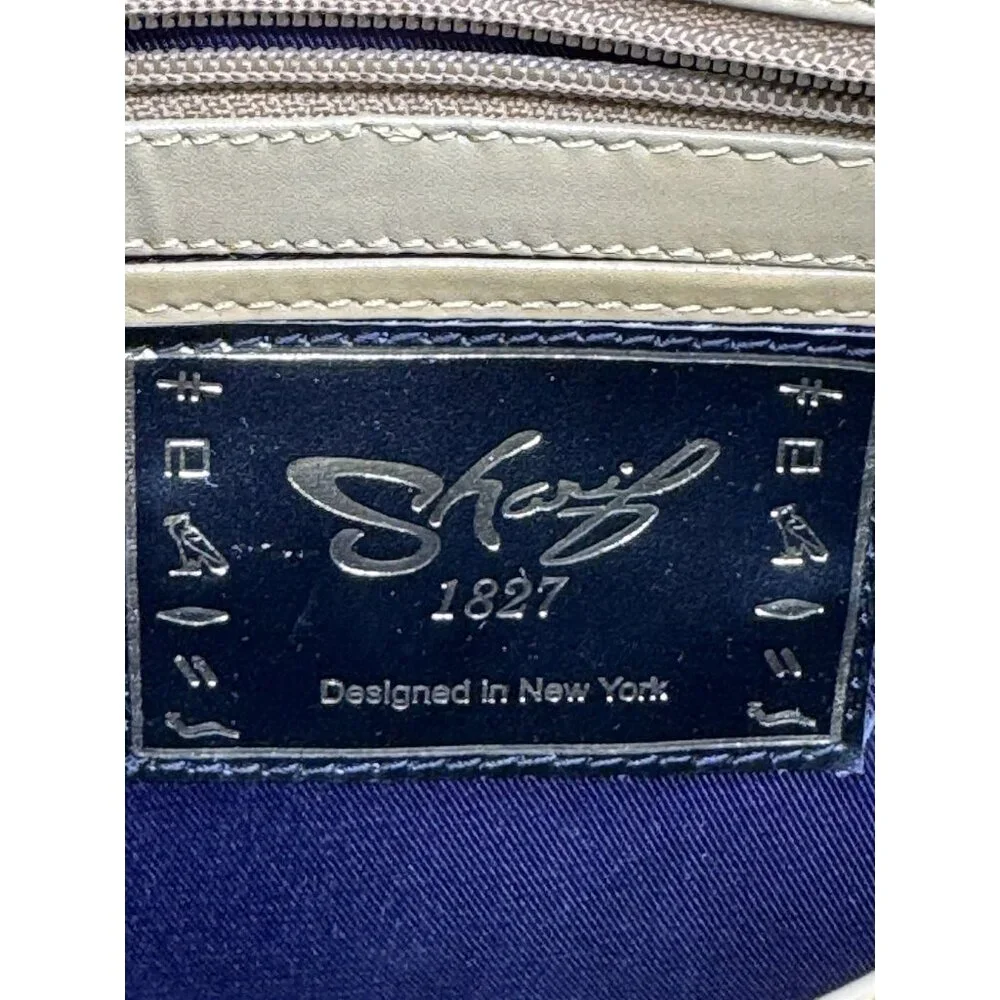 Sharif Hieroglyphic Embossed Leather Purse Satchel Removable Horus Keychain - Picture 8 of 13